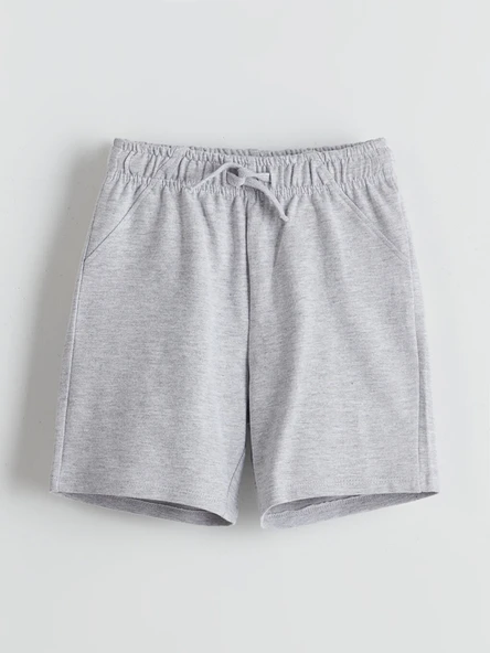 LCW Kids Gri Beli Lastikli Basic Erkek Çocuk Şort ürün görseli 1
