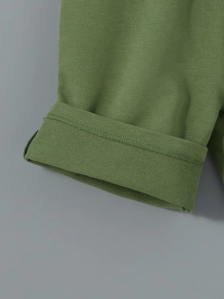 LCW Kids Yeşil Beli Lastikli Basic Erkek Çocuk Şort - Resim 3