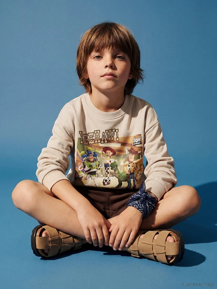 LCW Kids Gri Toy Story Baskılı Erkek Çocuk Sweatshirt ürün görseli 1