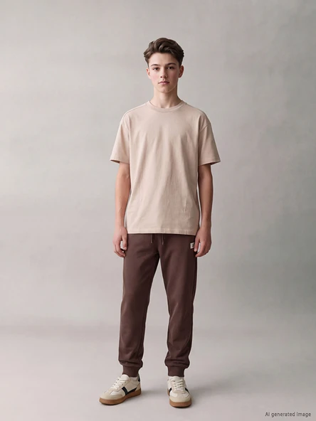 LCW Kids Kahverengi Erkek Çocuk Jogger Eşofman Altı ürün görseli 1