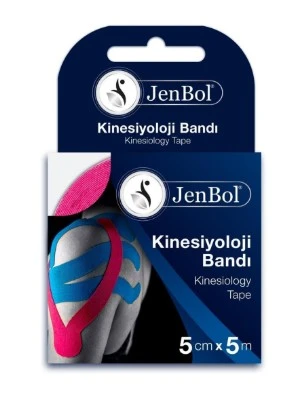 Jenbol Kinesiology Tape Ağrı Bandı 5 cm x 5 m - Pembe ürün görseli 1