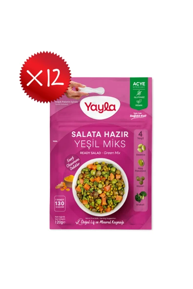 Yayla Salata Hazır Yeşil Miks 120 gr x 12 Adet ürün görseli 1