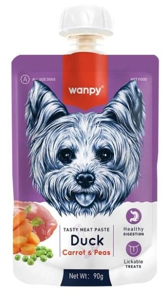Wanpy Taze Ördekli Ve Havuçlu Köpek Et Ezmesi 90 gr ürün görseli 1