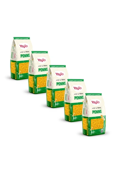 Yayla Mısır ve Pirinç Penne Makarna 400 g x 5 Adet ürün görseli 1