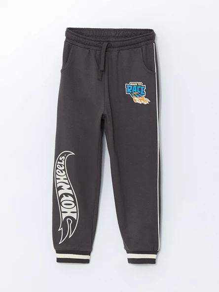 LCW Kids Antrasit Beli Lastikli Hot Wheels Baskılı Jogger Erkek Çocuk Eşofman Alt ürün görseli 1