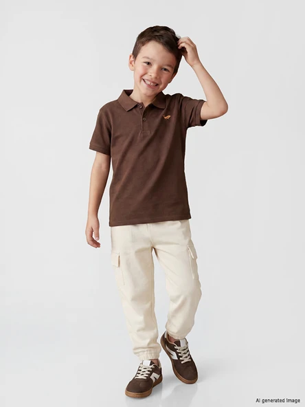LCW Kids Bej Erkek Çocuk Kargo Jogger Eşofman Altı ürün görseli 1
