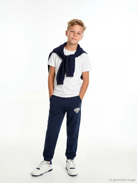 LCW Kids Lacivert Brawl Stars Baskılı Erkek Çocuk Jogger Eşofman Altı ürün görseli 1