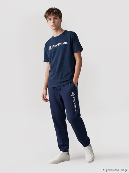 LCW Kids Lacivert Playstation Baskılı Erkek Çocuk Jogger Eşofman Altı ürün görseli 1
