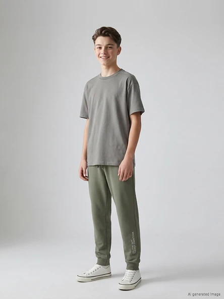 LCW Kids Haki Baskılı Erkek Çocuk Jogger Eşofman Altı ürün görseli 1
