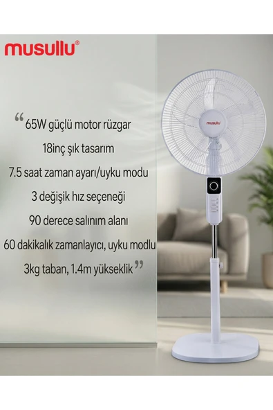 Musullu Çamlıyayla Msf-3689 MB Vantilatör - Resim 3