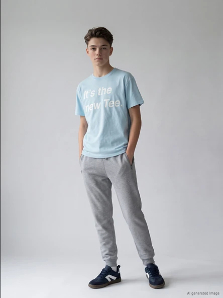 LCW Kids Gri Beli Lastikli Erkek Çocuk Jogger Eşofman Altı ürün görseli 1