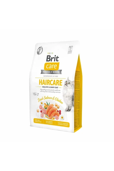 Brit Care Hipoalerjenik Haircare Tavuk Ve Somonlu Tahılsız Kedi Maması 7 Kg ürün görseli 1