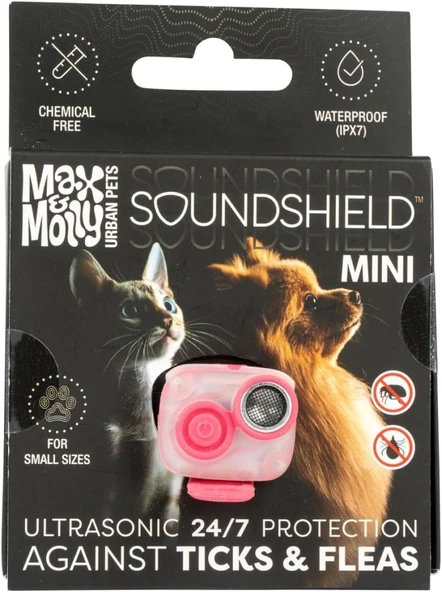 Max & Molly Soundshield MINI Ultrasonik Pire ve Kene Kovucu Tasma - Rose ürün görseli 1