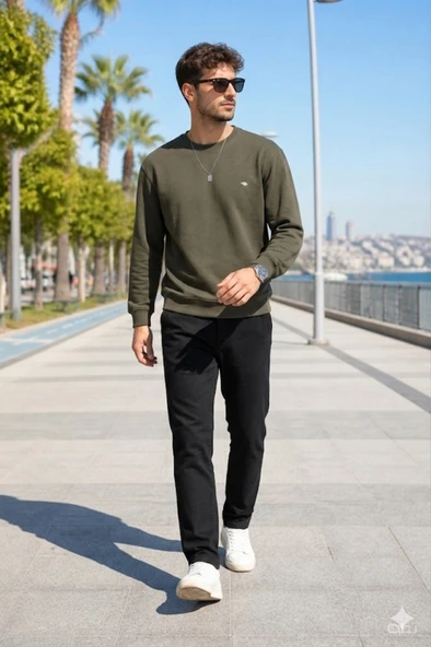 Erkek Haki Sweatshirt ürün görseli 1