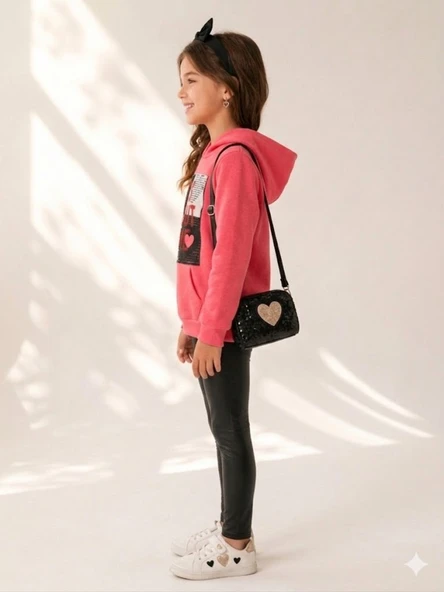 Kız Çocuk Nar Çiçeği Sweatshirt - Resim 3