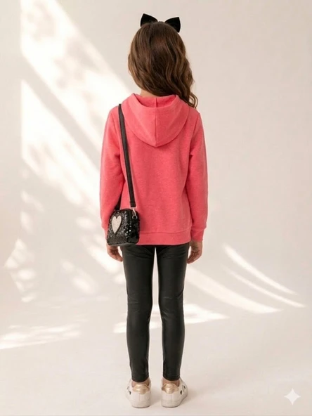 Kız Çocuk Nar Çiçeği Sweatshirt - Resim 4