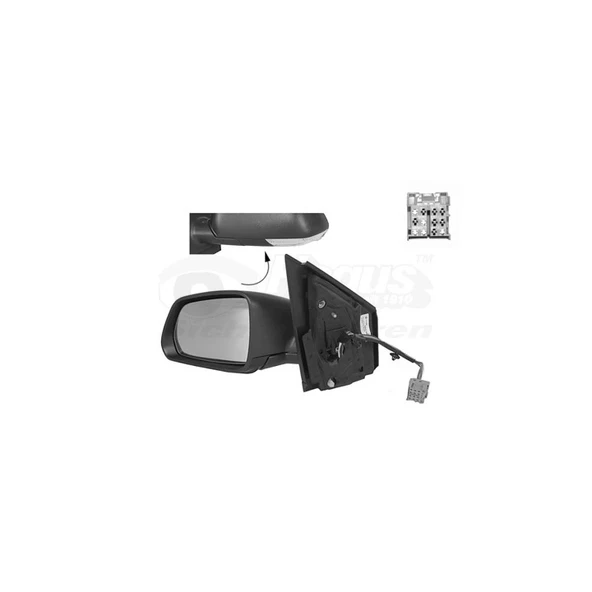 Volkswagen Polo 2005-2009 Dış Dikiz Aynası Elektrikli, Isıtmalı, Sinyalli, Astarlı Sol (Oem No: 6Q1857507Aj9B9) ürün görseli 1