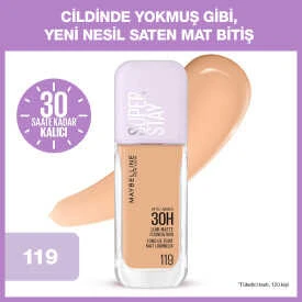 Maybelline New York Super Stay Lumi Matte Fondöten - 119 ürün görseli 1