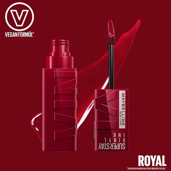 Maybelline New York Super Stay Vinyl Ink Ruj 55 Royal ürün görseli 1