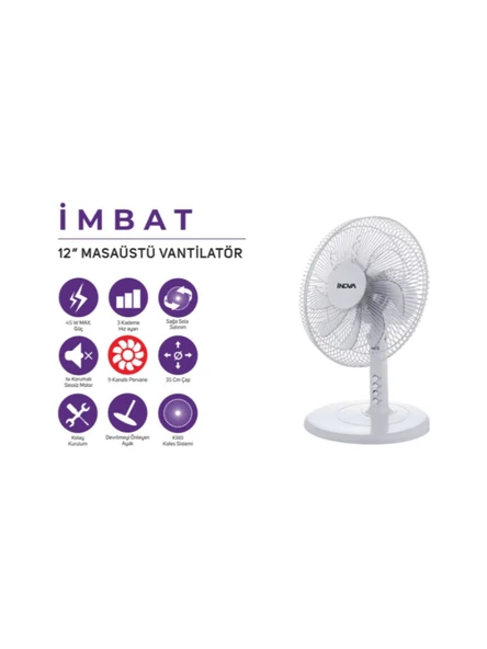 Inova Imbat 12 Masaüstü Vantilatör ürün görseli 1