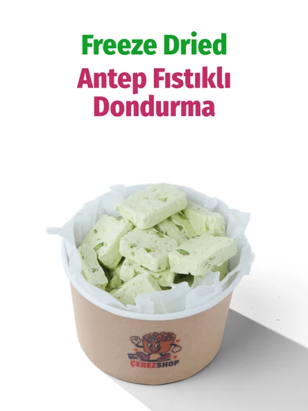Freeze Dried Antep Fıstıklı Dondurma Kurutulmuş Çıtır Dondurma Küpleri, Fıstıklı Atıştırmalık, Astronot Dondurma ürün görseli 1