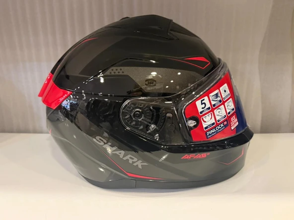 Kask Shark Rıdıll 2 MEKARIUM Black Anthracite Red - Resim 3