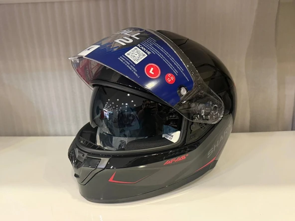 Kask Shark Rıdıll 2 MEKARIUM Black Anthracite Red - Resim 2