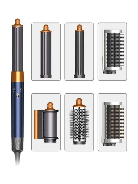 JHY X9 Multi Fonksiyonlu 6in1 Saç Şekillendirici Mavi Renkli Hızlı Isınma Özellikli ürün görseli 1