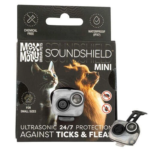 Max & Molly Soundshield MINI Ultrasonik Pire ve Kene Kovucu Tasma - Siyah ürün görseli 1
