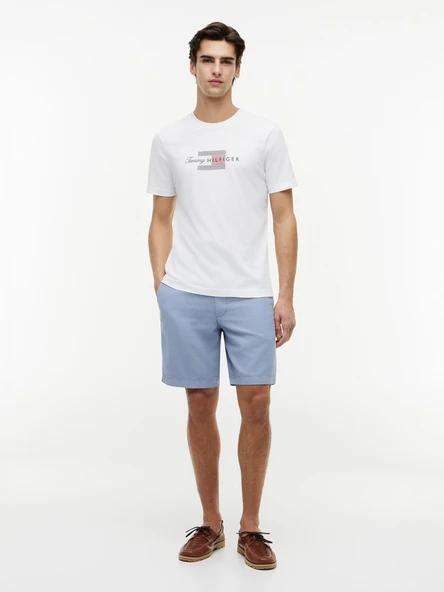 SCRIPT FLAG REGULAR TEE Erkek Beyaz T-Shirt - MW0MW43226 ürün görseli 1