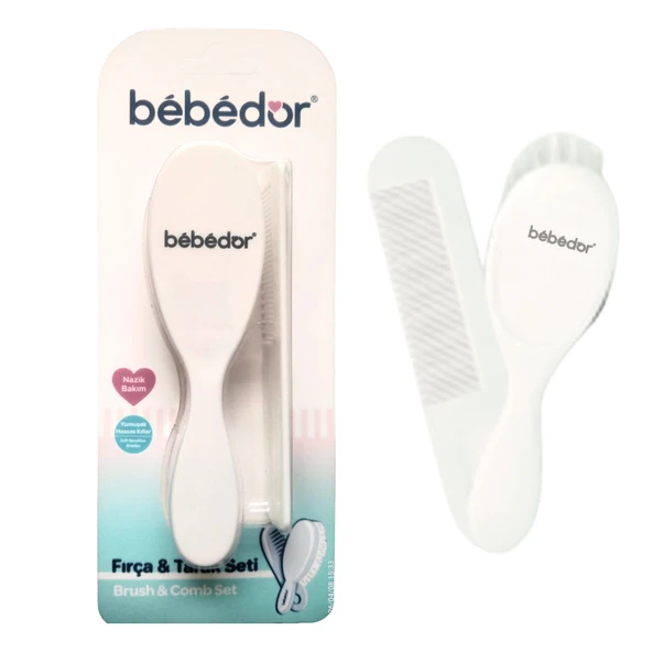 Bebedor 570 Yumuşak Hassas Kıllı Saç Fırçası ve Tarak Seti ürün görseli 1