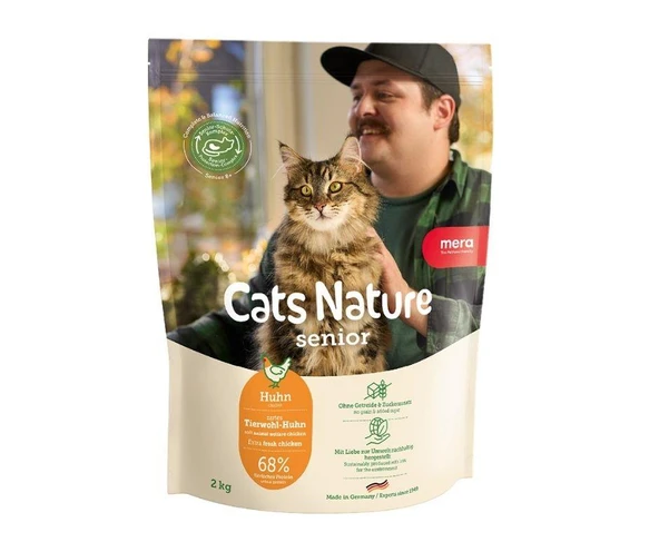 Mera Cats Nature Senior Tavuklu Kedi Maması 2 Kg ürün görseli 1
