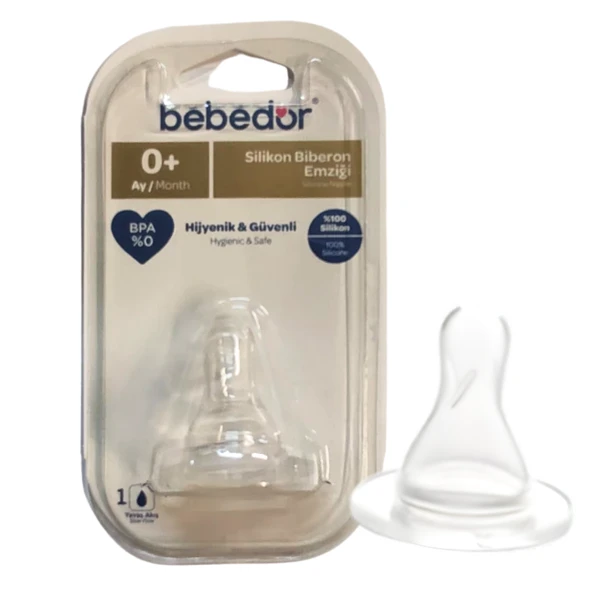 Bebedor 301 Yavaş Akış Silikon Biberon Emziği 0 Ay+ ürün görseli 1