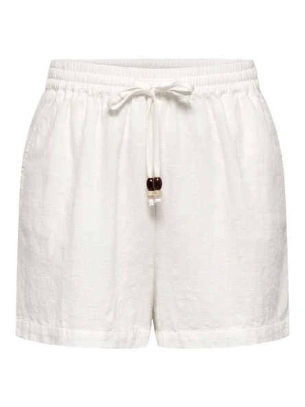 ONLSWAR THYRA PULL UP SHORTS WVN Kadın Beyaz Şort - 15378514 ürün görseli 1