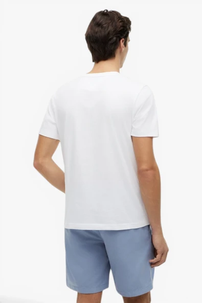 SCRIPT FLAG REGULAR TEE Erkek Beyaz T-Shirt - MW0MW43226 - Resim 3