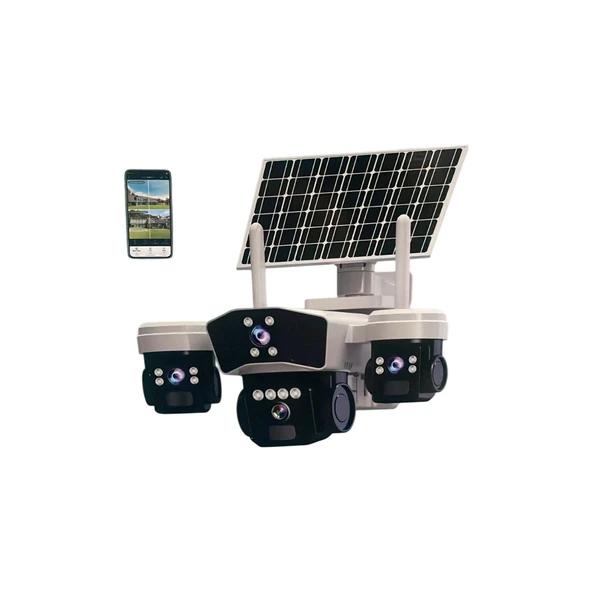 W380 Pro 95GS 4g Sim Kartlı Solar Panelli Güvenlik Kamerası ürün görseli 1