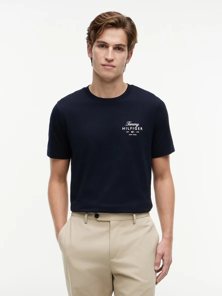 SCRIPT STACK REGULAR TEE Erkek Mavi T-Shirt - MW0MW43224 - Resim 2