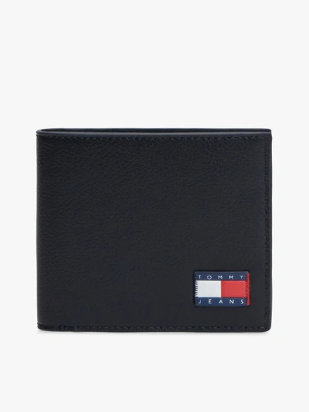 TJM HERITAGE LEATHER CC WALLET Erkek Siyah Cüzdan - AM0AM14356 ürün görseli 1