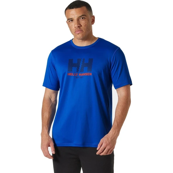 Helly Hansen Tech Graphic T-Shirt 2.0 Erkek Mavi - Resim 3