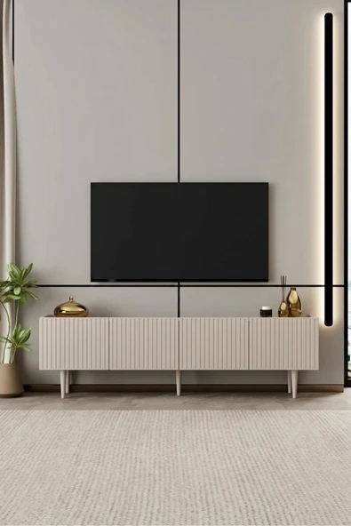 Moldesan Capella TV Ünitesi MDF 4 kapaklı 160 cm ayaklı ürün görseli 1