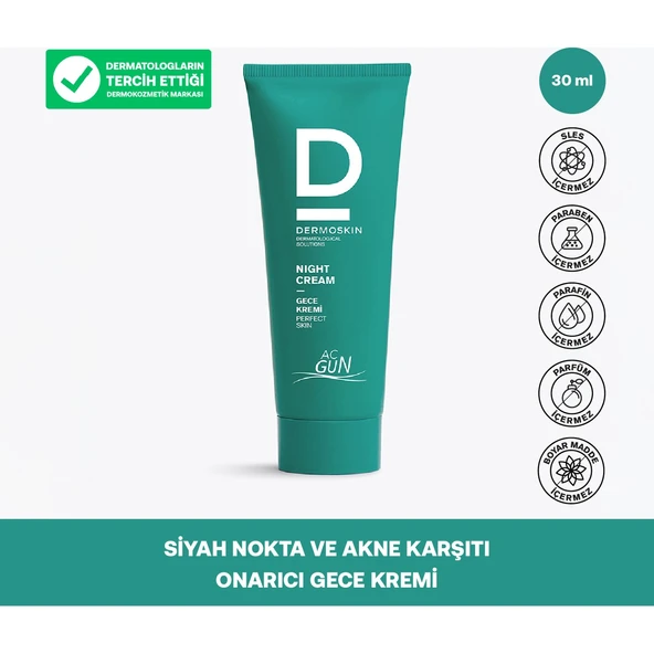 Dermoskin Acnegun Gece Kremi 30 ml ürün görseli 1