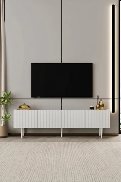 Moldesan Capella TV Ünitesi MDF 4 kapaklı 160 cm ayaklı ürün görseli 1