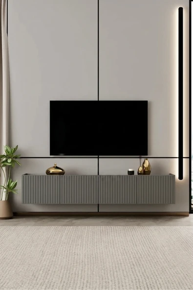 Moldesan Capella TV Ünitesi MDF 4 kapaklı 180 cm duvara monte ürün görseli 1