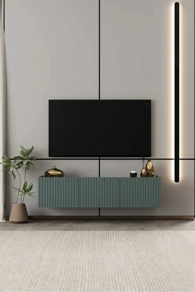 Moldesan Capella TV Ünitesi MDF 3 kapaklı 140 cm duvara monte ürün görseli 1