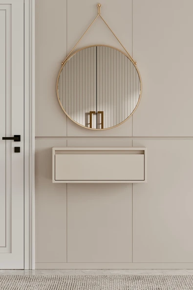 Moldesan Noir Bej MDF Duvara Monte Dresuar 50 cm ürün görseli 1