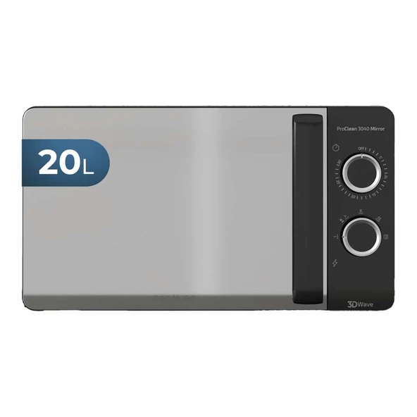 Cecotec ProClean 3040 Mirror 20L Dijital Mikrodalga Fırın Ayna Kapak ürün görseli 1