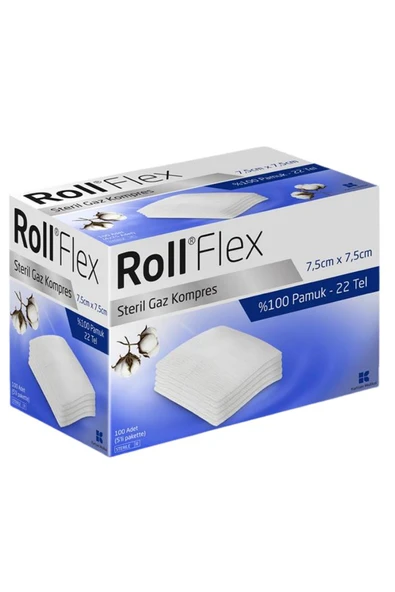 Roll Flex Gaz Kompres 7,5cm x 7,5cm 100'lü ürün görseli 1