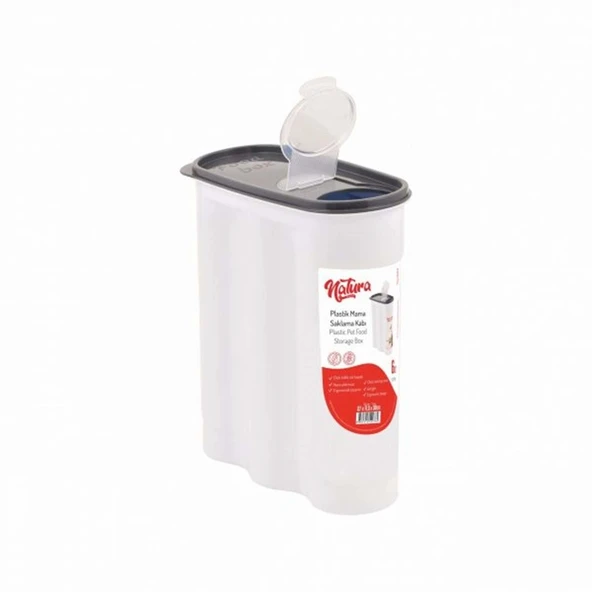 Natura Kedi Köpek Mama Saklama Kabı 6 lt ürün görseli 1