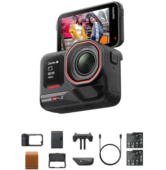 Insta360 Ace Pro 2 Pocket Print Bundle Çift Bataryalı Çantalı Set ürün görseli 1