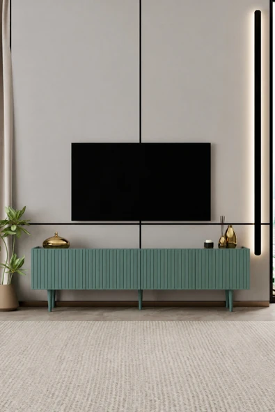 Moldesan Capella TV Ünitesi MDF 4 kapaklı 180 cm ayaklı ürün görseli 1